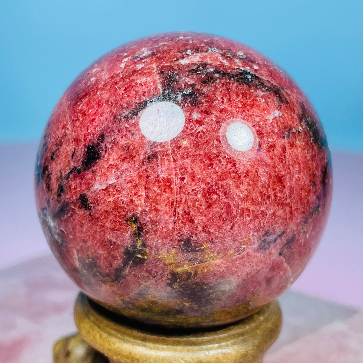 High Grade Rhodonite + Quartz Medium Sphere