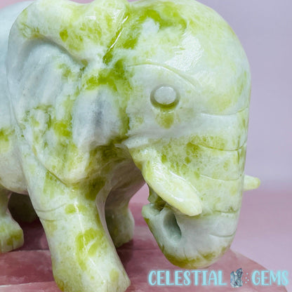 Lantian Jade Elephant Large Carving C