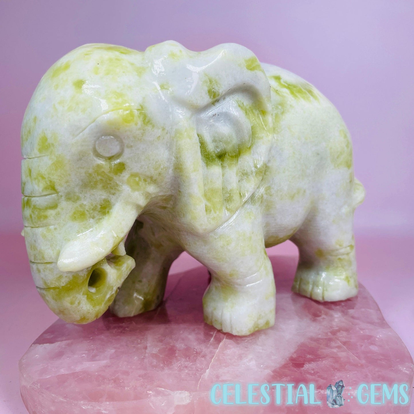Lantian Jade Elephant Large Carving C
