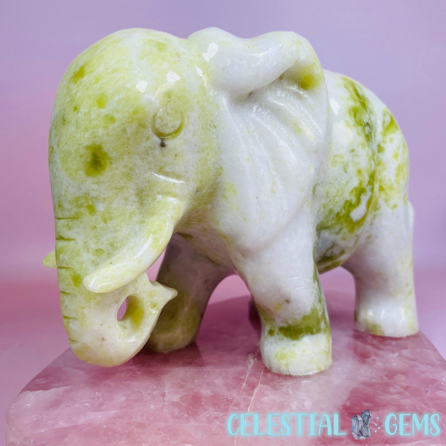 Lantian Jade Elephant Large Carving D