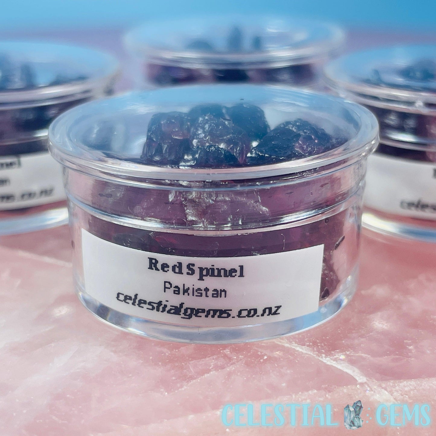 Red Spinel Loose Gemstones in Specimen Pottle - 14g