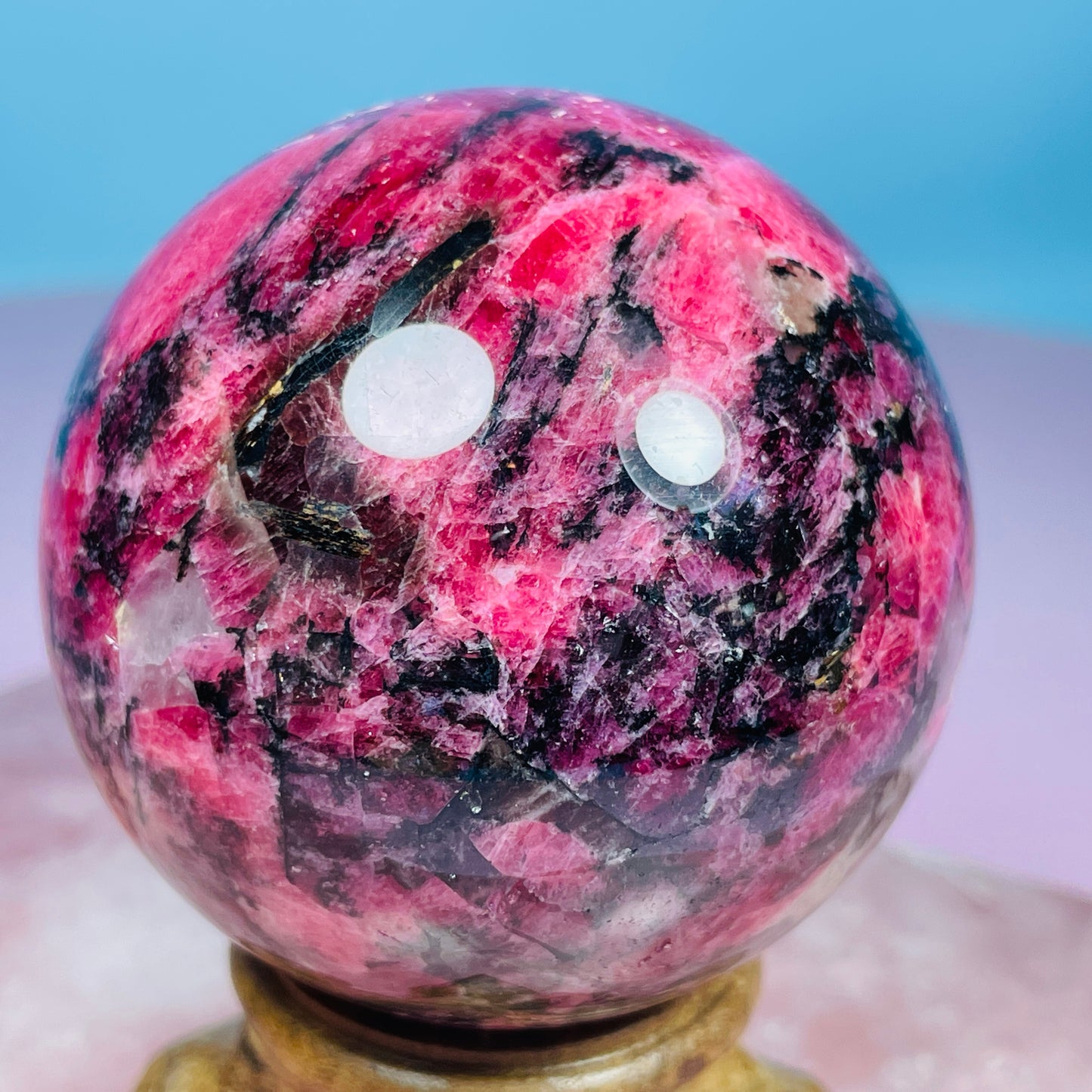 High Grade Rhodonite + Quartz Medium Sphere