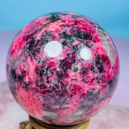 High Grade Rhodonite + Quartz Medium Sphere