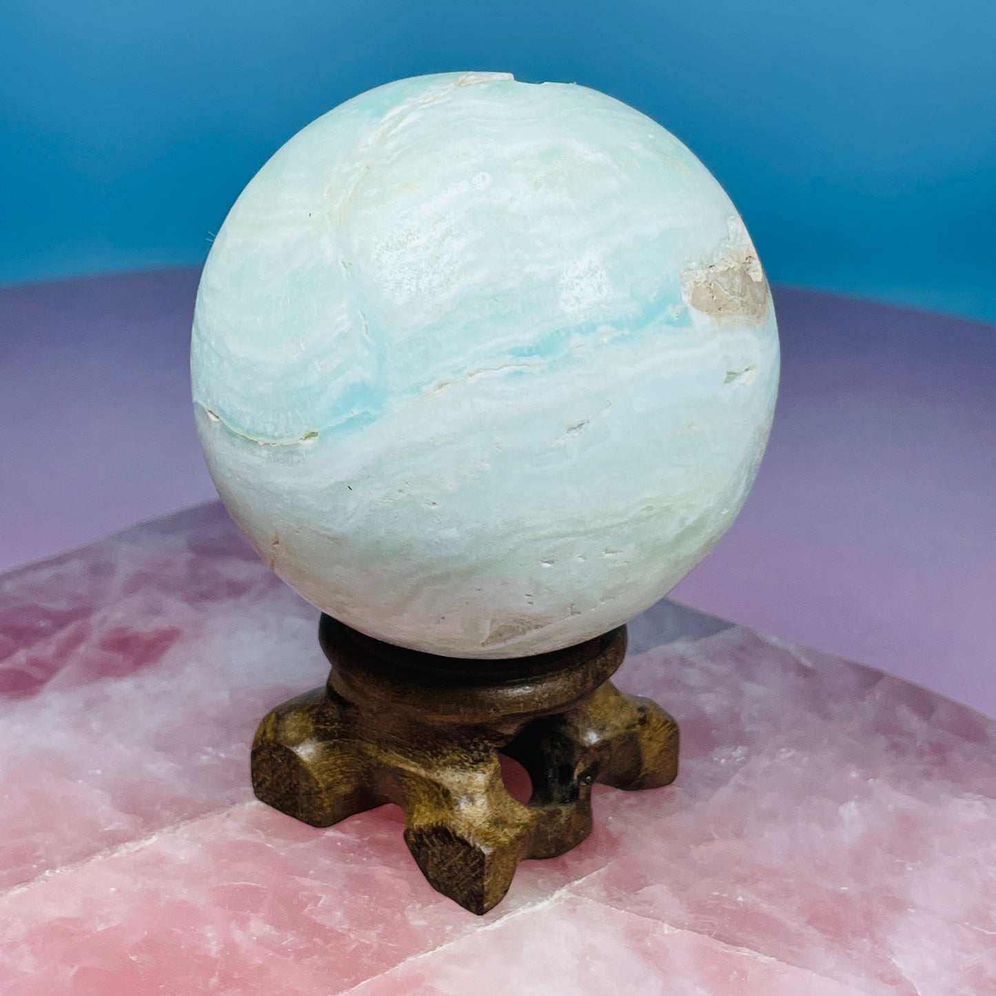 Blue Aragonite Medium Sphere