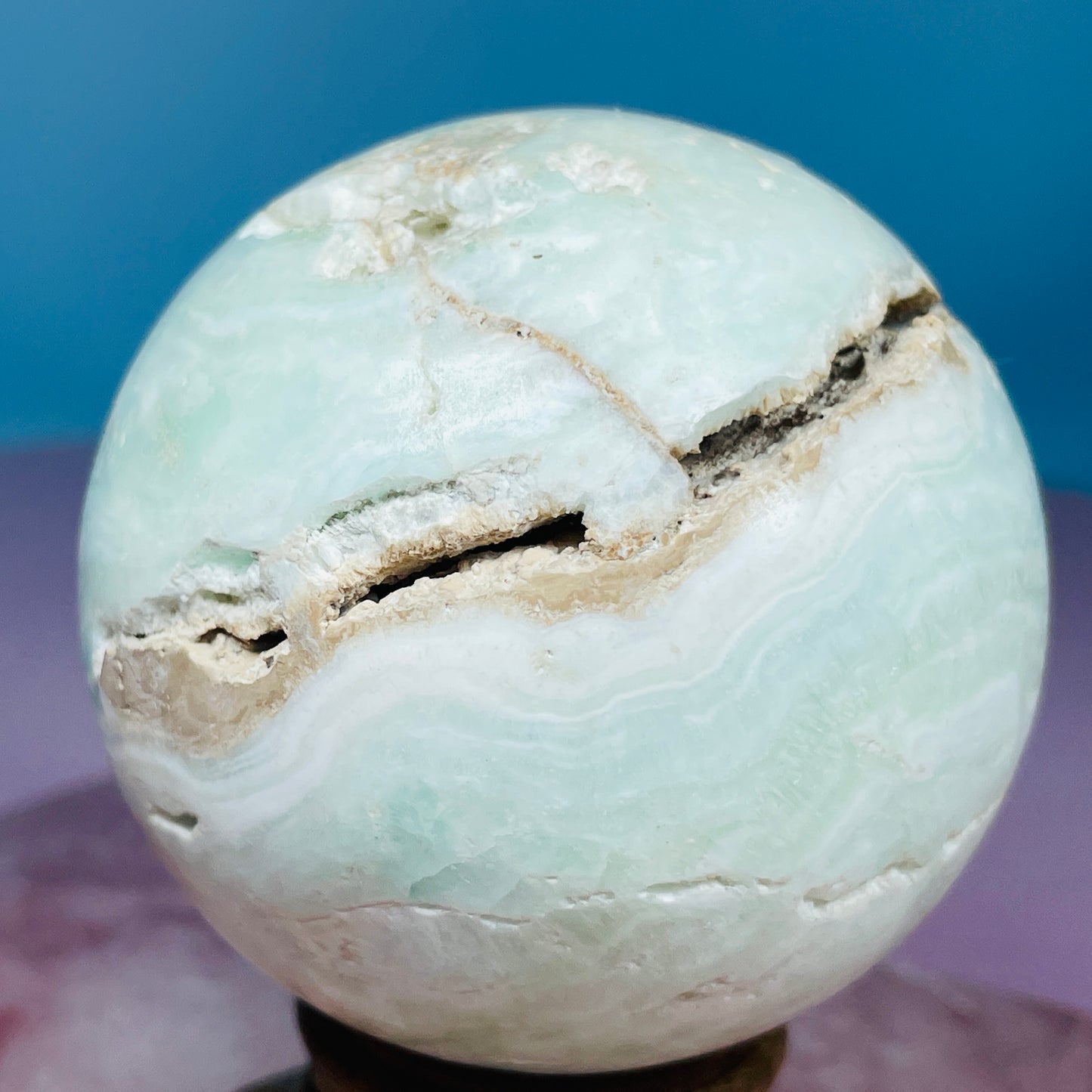 Blue Aragonite Medium Sphere