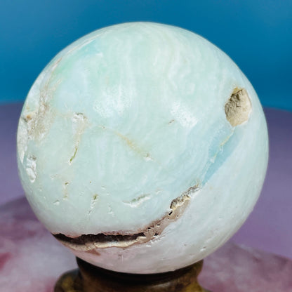 Blue Aragonite Medium Sphere