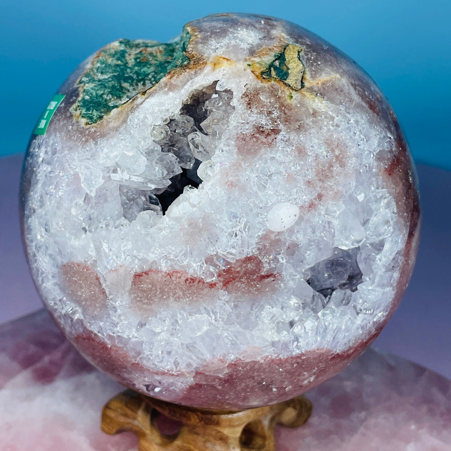 Druzy Pink Amethyst + Quartz XL Sphere