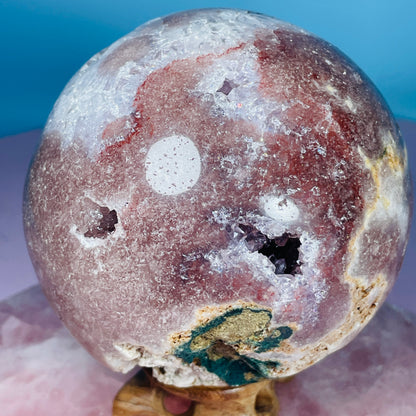 Druzy Pink Amethyst + Quartz XL Sphere