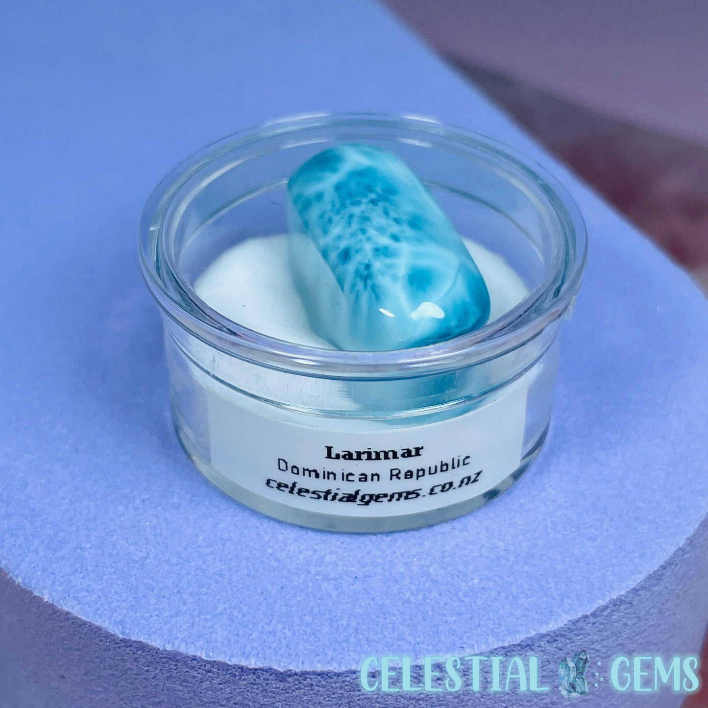 A Grade Larimar Oval Pillow Cabochon