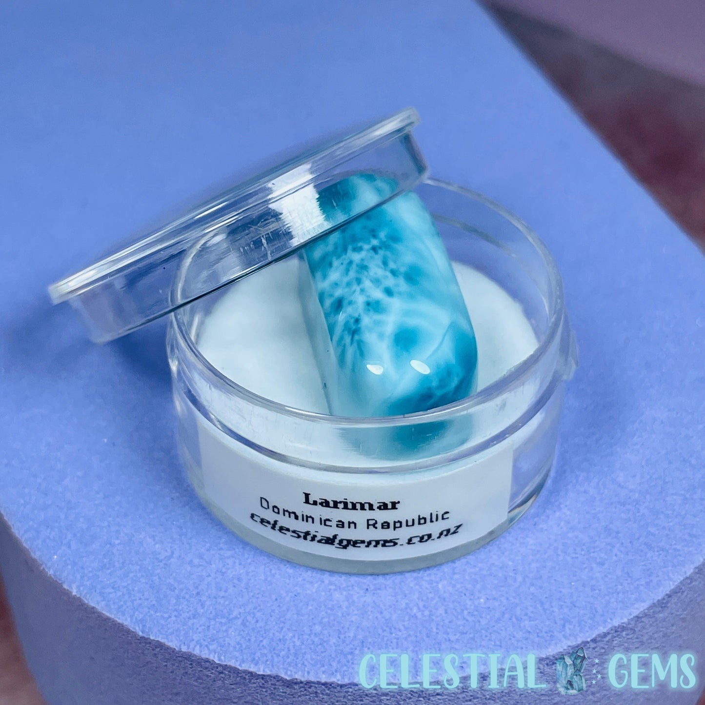 A Grade Larimar Oval Pillow Cabochon