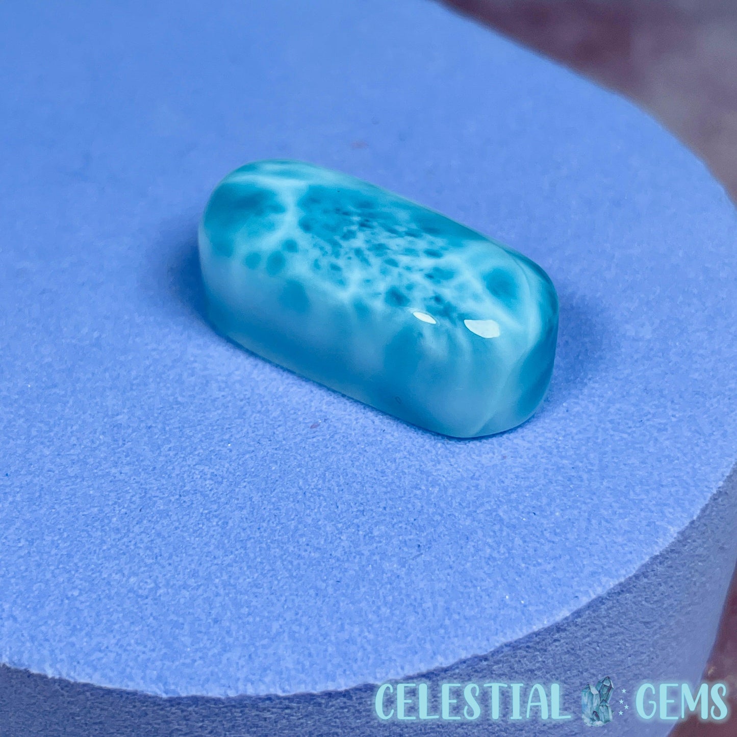 A Grade Larimar Oval Pillow Cabochon