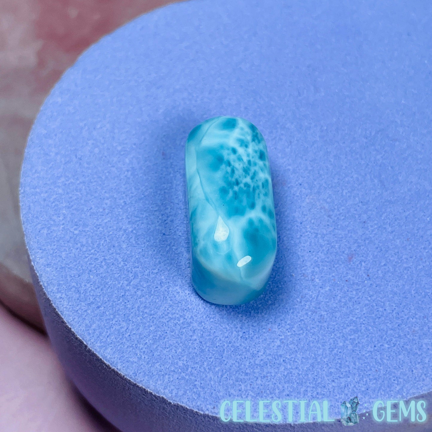 A Grade Larimar Oval Pillow Cabochon