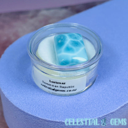 A Grade Larimar Rectangular Pillow Cabochon