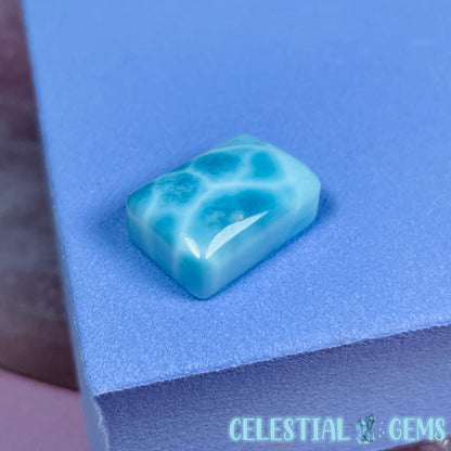 A Grade Larimar Rectangular Pillow Cabochon