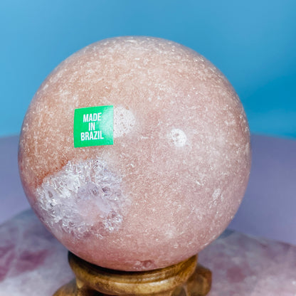 Pink Amethyst + Quartz Large Sphere