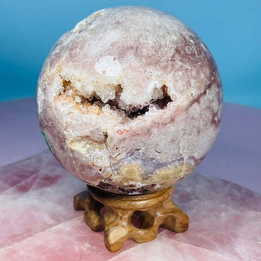 Druzy Pink Amethyst + Quartz Large Sphere