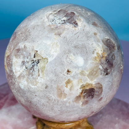 Druzy Pink Amethyst + Quartz Large Sphere