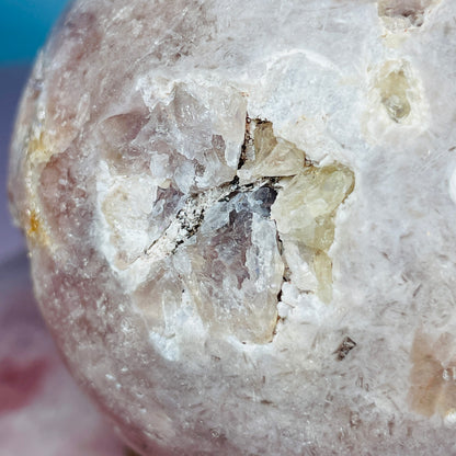 Druzy Pink Amethyst + Quartz Large Sphere