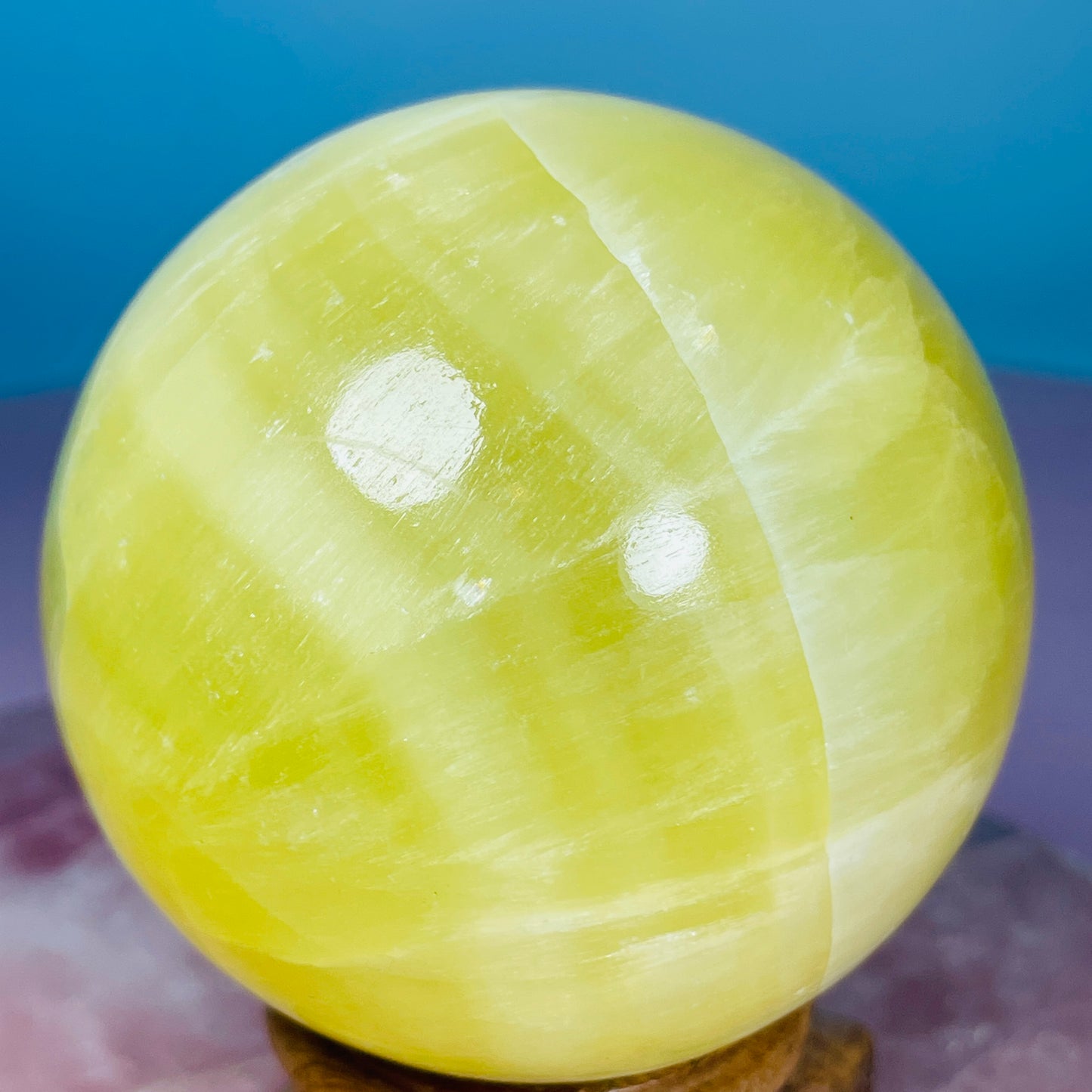 Lemon Calcite Large Sphere