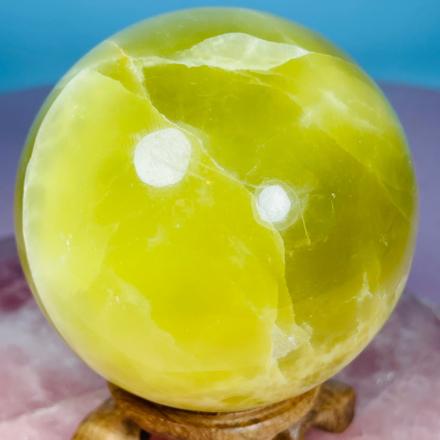 Lemon Calcite Large Sphere