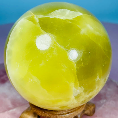 Lemon Calcite Large Sphere