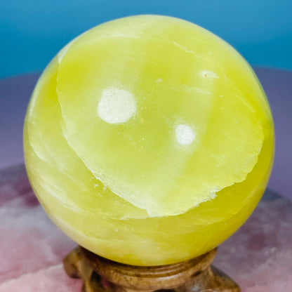 Lemon Calcite Large Sphere