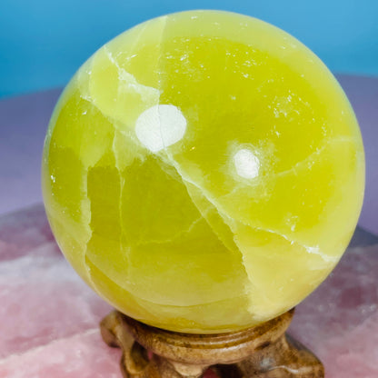 Lemon Calcite Large Sphere
