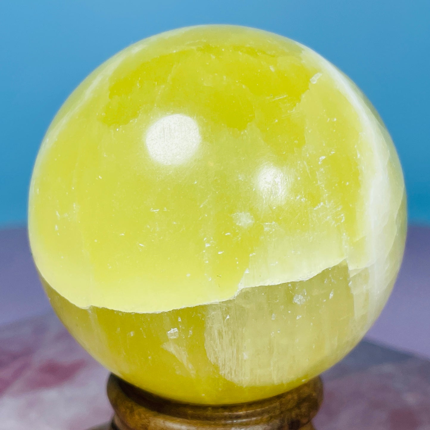 Lemon Calcite Medium Sphere
