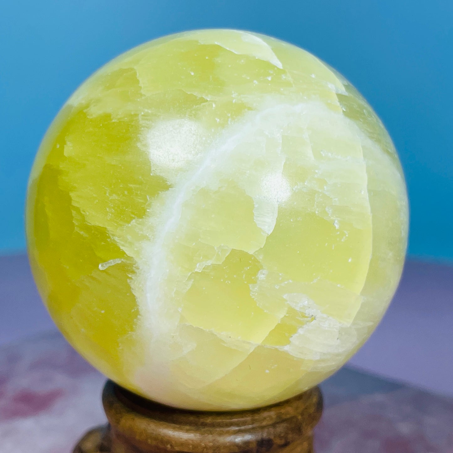Lemon Calcite Medium Sphere