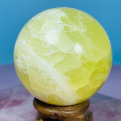 Lemon Calcite Medium Sphere