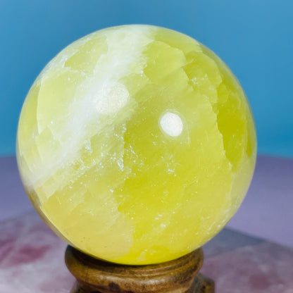 Lemon Calcite Medium Sphere