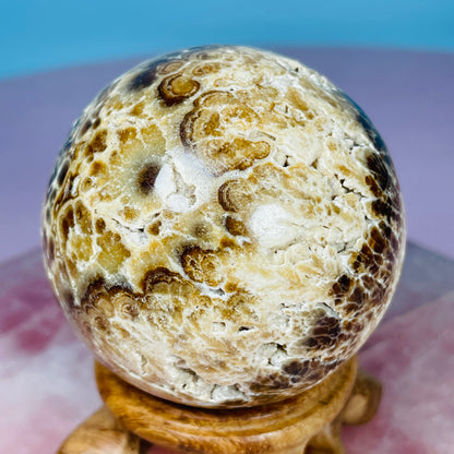 Chocolate Calcite UV Medium Sphere