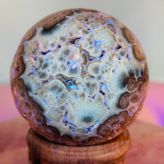 Chocolate Calcite UV Medium Sphere