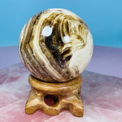 Chocolate Calcite UV Medium Sphere