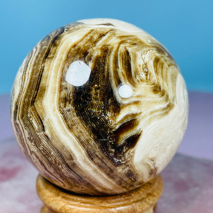 Chocolate Calcite UV Medium Sphere
