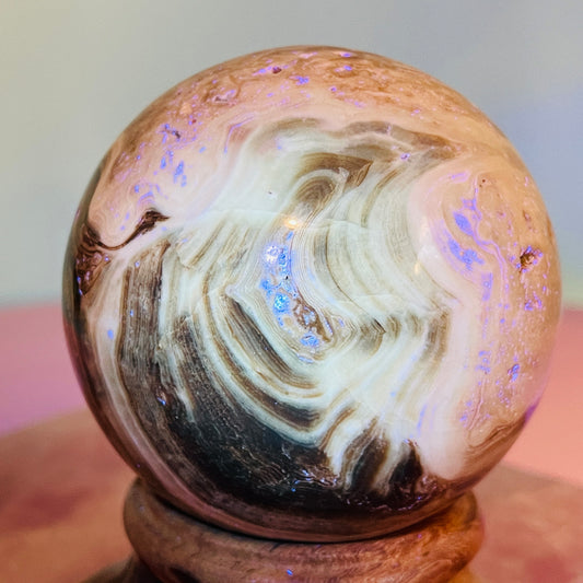 Chocolate Calcite UV Medium Sphere