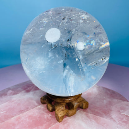 Clear Quartz Large Sphere (Video)