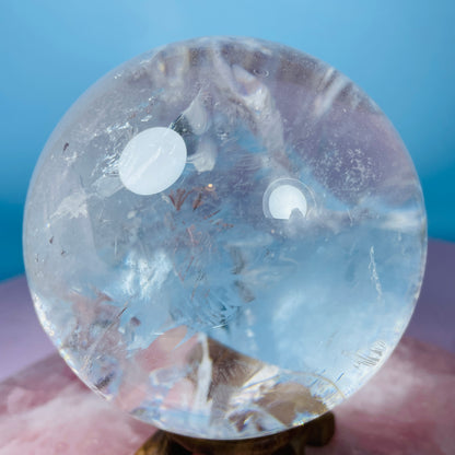 Clear Quartz Large Sphere (Video)