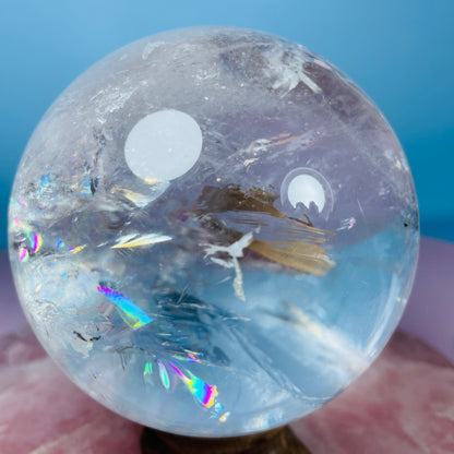 Clear Quartz Large Sphere (Video)