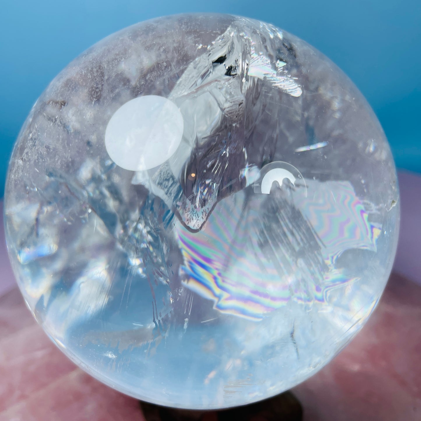 Clear Quartz Large Sphere (Video)