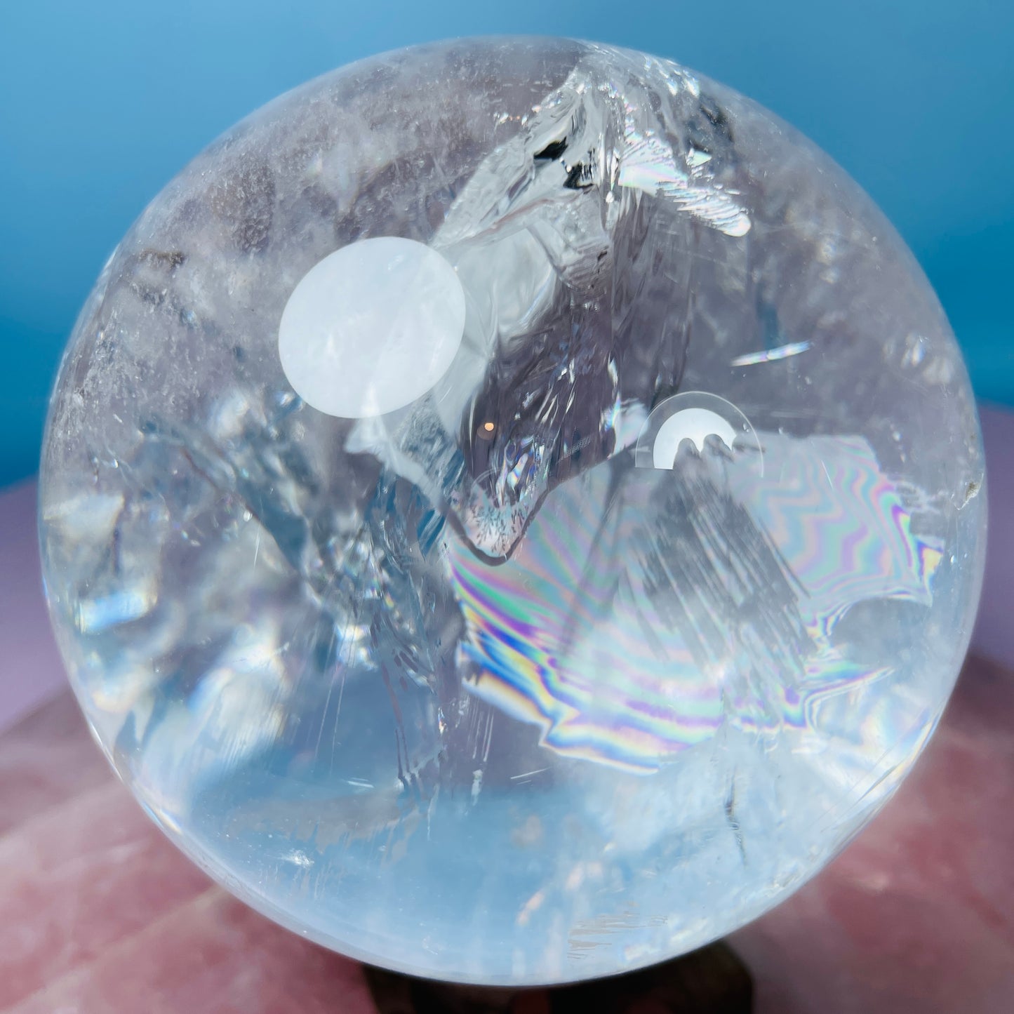 Clear Quartz Large Sphere (Video)