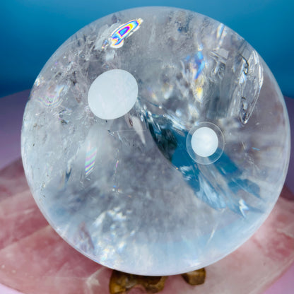 Clear Quartz Large Sphere (Video)