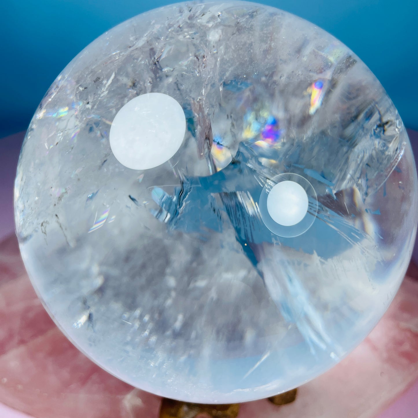 Clear Quartz Large Sphere (Video)