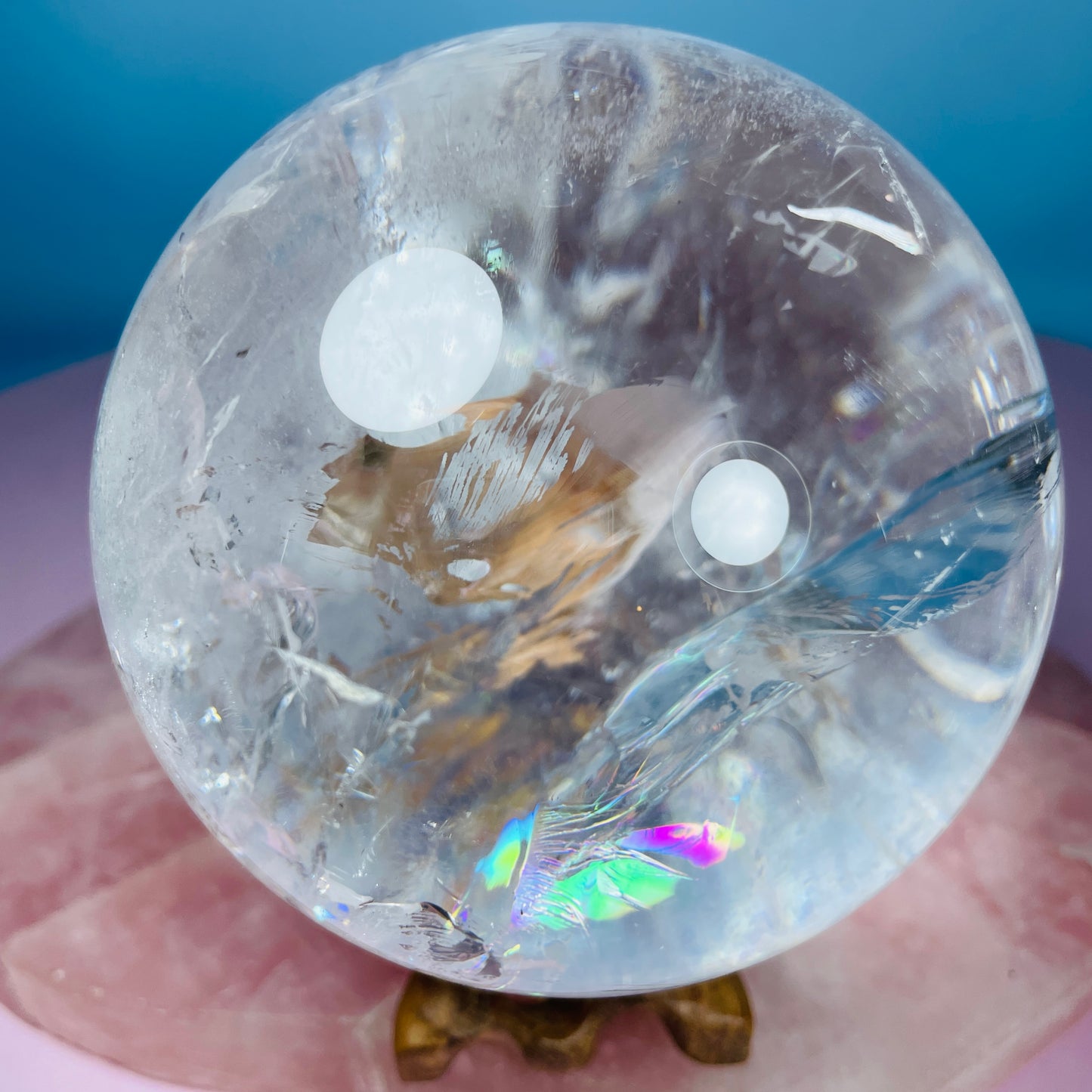 Clear Quartz Large Sphere (Video)