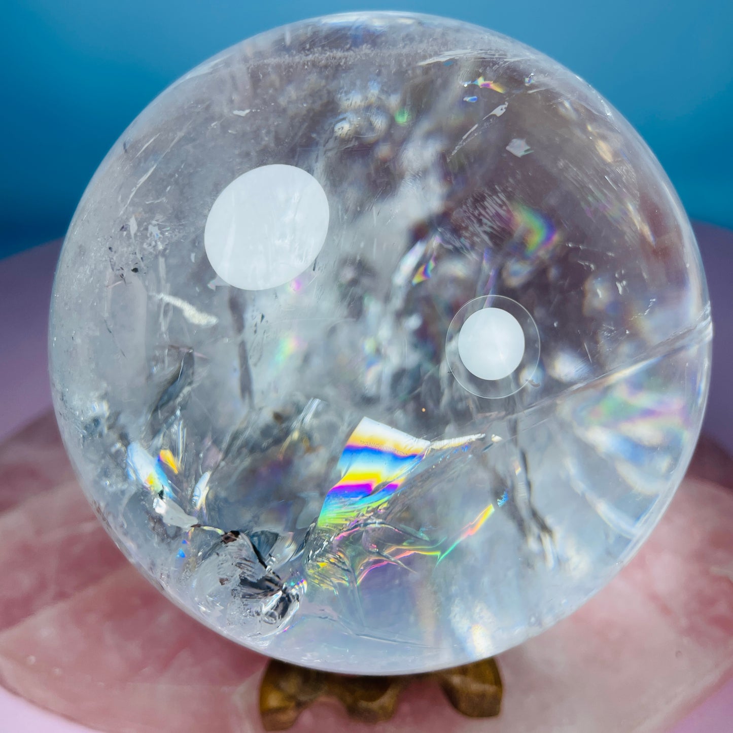 Clear Quartz Large Sphere (Video)
