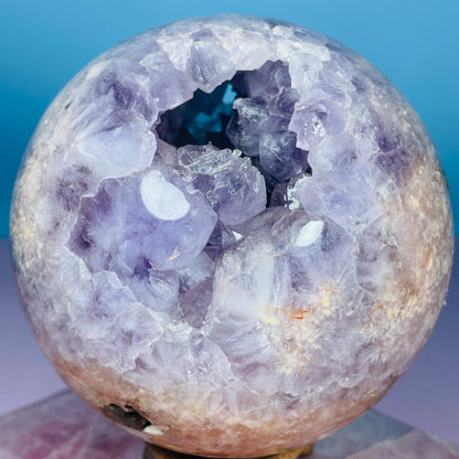 Druzy Amethyst + Flower Agate Large Sphere