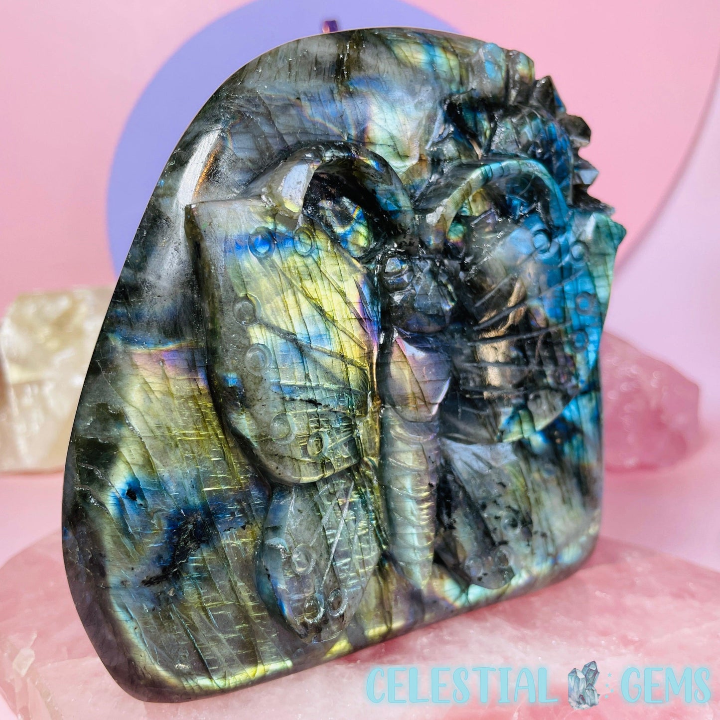 Labradorite Butterfly Carving on a Medium Freeform (Video)