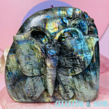 Labradorite Butterfly Carving on a Medium Freeform (Video)