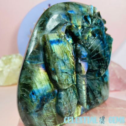 Labradorite Butterfly Carving on a Medium Freeform (Video)