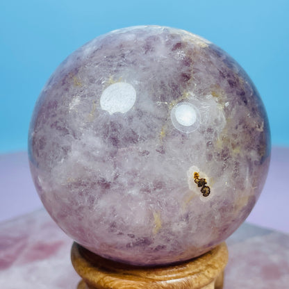 Amethyst + Flower Agate Medium Sphere